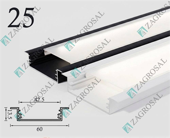 پروفیل لاین نوری توکار کد 25